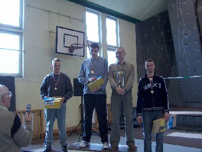 Zwyci�zcy w kategorii OPEN z trenerem Wojtkiem �wiatczy�skim.